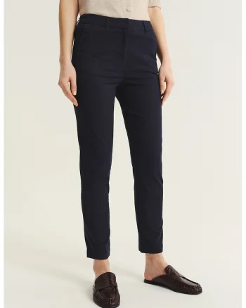 Pantaloni chino crop slim fit, Albastru ultramarin