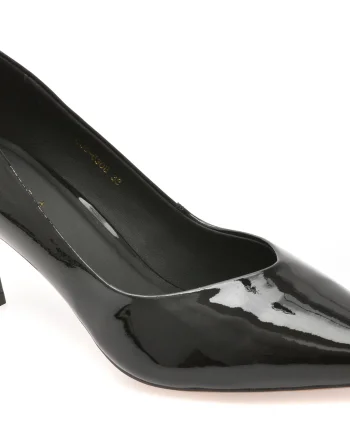 Pantofi eleganti EPICA negri, G09630, din piele naturala lacuita