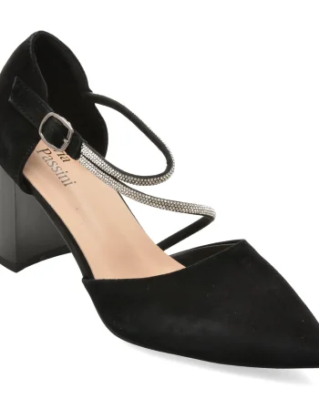 Pantofi eleganti FLAVIA PASSINI negri, V1822, din piele intoarsa