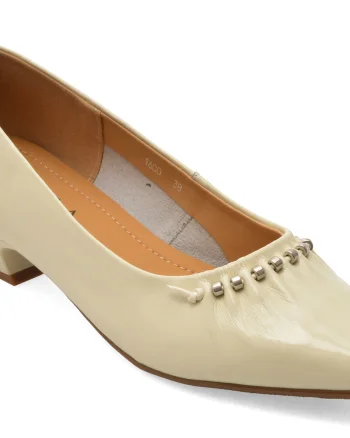 Pantofi eleganti EPICA bej, 1600, din piele naturala lacuita