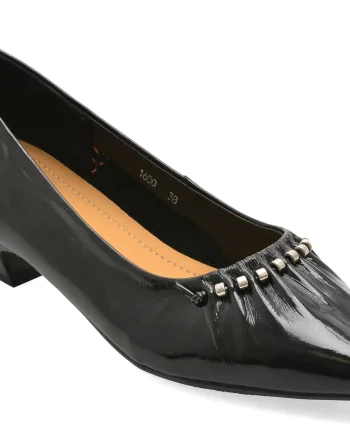 Pantofi eleganti EPICA negri, 1600, din piele naturala lacuita