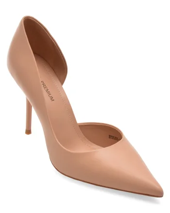 Pantofi eleganti EPICA PREMIUM nude, 25255, din piele naturala