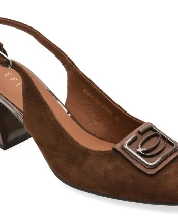 Pantofi eleganti EPICA maro, 5671094, din piele intoarsa
