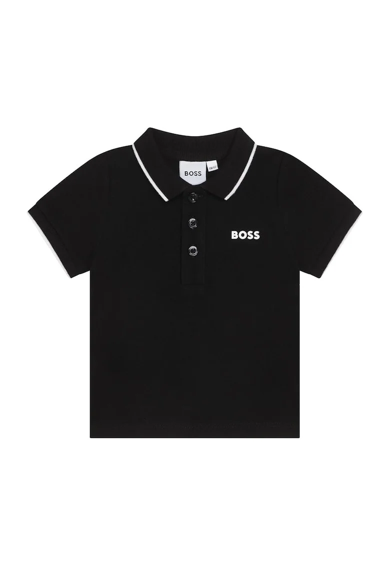Tricou polo din bumbac, Negru