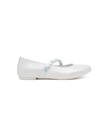 Balerini  7927611, Piele naturala, Alb, Alb