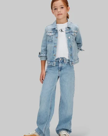 Calvin Klein Jeans blugi wide leg pentru copii