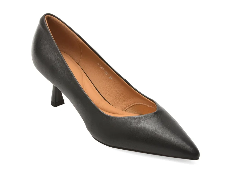 Pantofi eleganti EPICA negri, D05555, din piele naturala