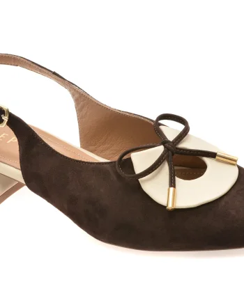 Pantofi eleganti EPICA maro, 669B753, din piele intoarsa