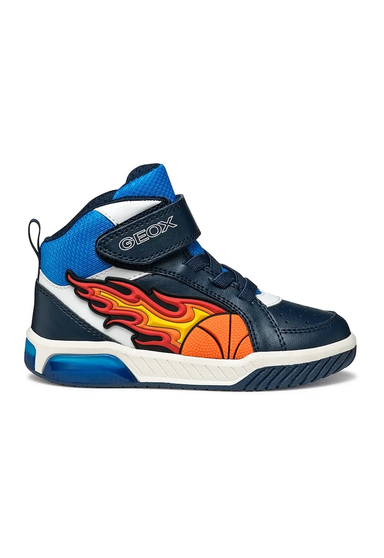Pantofi sport mid-cut cu LED-uri, Albastru royal/Alb optic/Bleumarin