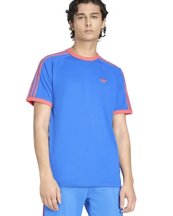 Tricou cu decolteu la baza gatului si logo, Albastru deschis