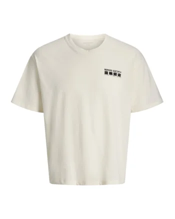 Tricou cu imprimeu pe partea din spate, Bej deschis