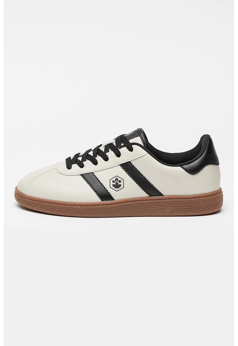 Pantofi sport low cut cu detalii contrastante Frosty, Negru/Crem