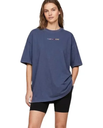 Tricou supradimensionat cu maneci cazute,