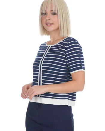 Tricou cu imprimeu in dungi