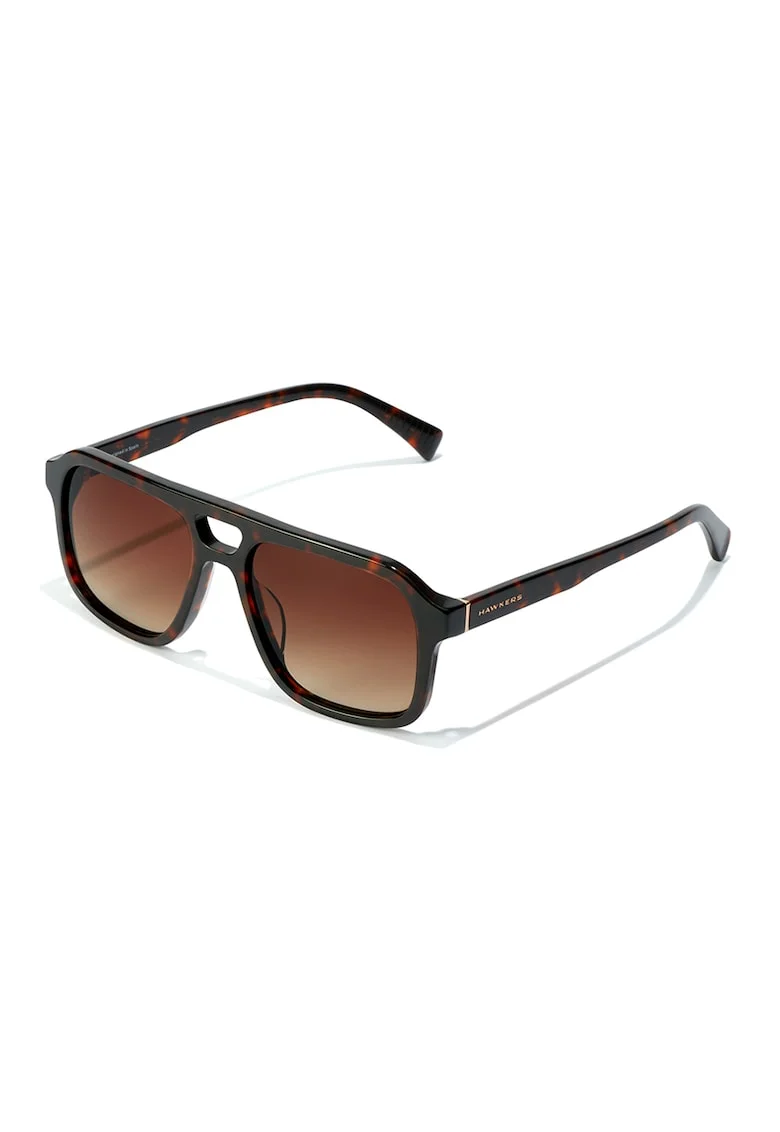 Ochelari de soare unisex polarizati cu lentile in degrade, Maro