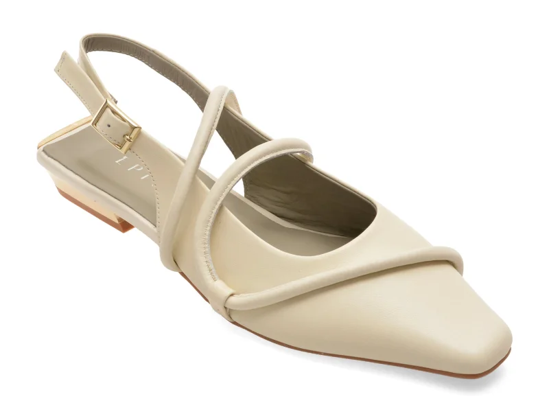 Pantofi eleganti EPICA bej, 16028, din piele naturala