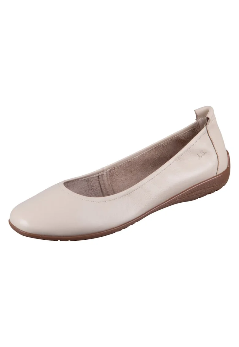 Balerini dama  861100, Piele naturala, Bej