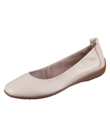 Balerini dama  861100, Piele naturala, Bej