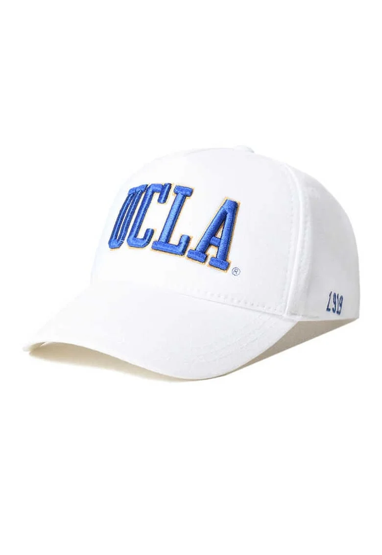 Sapca baseball unisex cu broderie logo supradimensionata Ranch, Alb optic