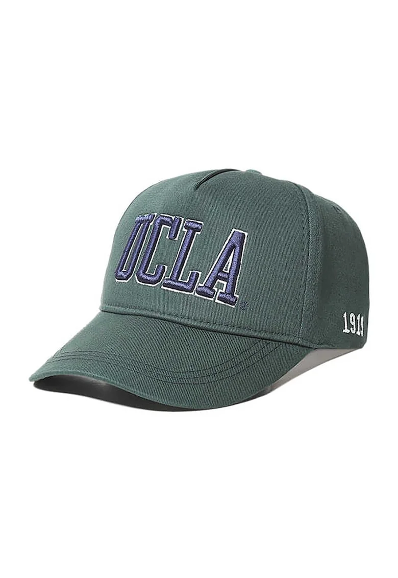 Sapca baseball unisex cu broderie logo supradimensionata Ranch, Verde englez