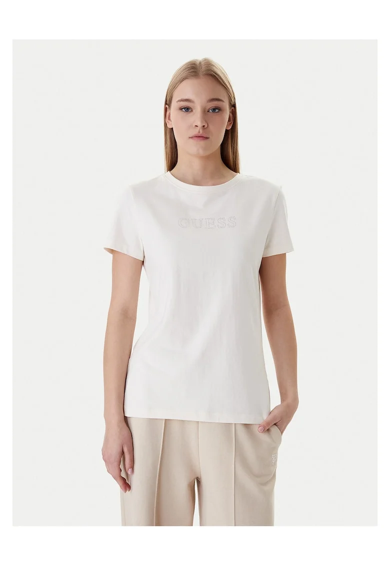 Tricou dama  bumbac/elastan, ecrudwqfwq, Ecru