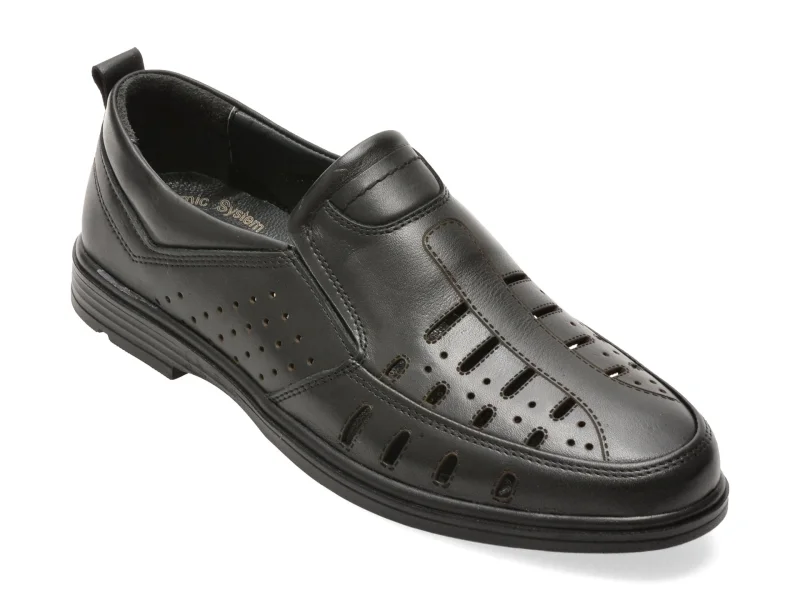 Pantofi BITE THE BULLET negri, SH850, din piele naturala