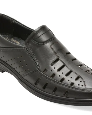 Pantofi BITE THE BULLET negri, SH850, din piele naturala