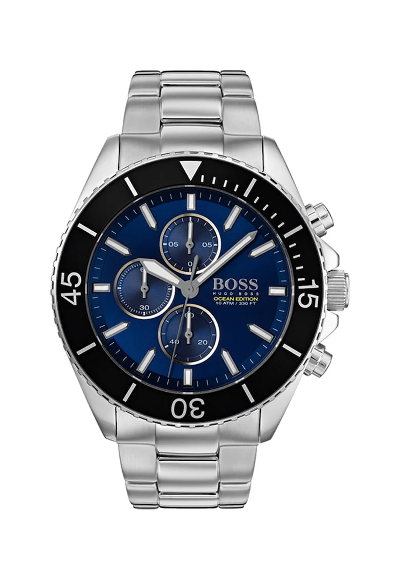 Hugo Boss, Ceas cronograf cu o bratara metalica, Argintiu