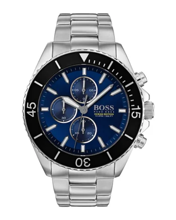 Hugo Boss, Ceas cronograf cu o bratara metalica, Argintiu