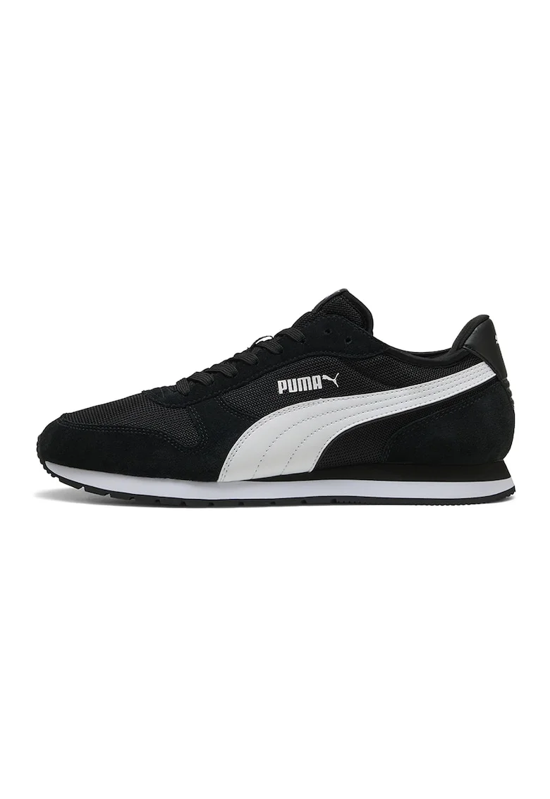 Pantofi sport St Miller de piele intoarsa si plasa, Negru
