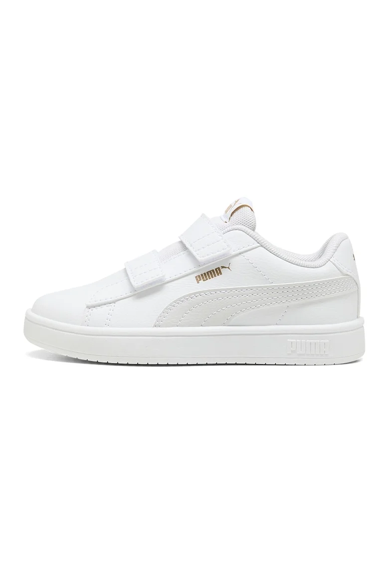 Pantofi sport Rickie Classic cu velcro, Alb optic/Alb murdar