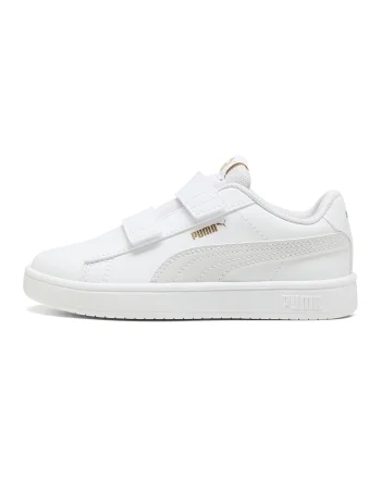 Pantofi sport Rickie Classic cu velcro, Alb optic/Alb murdar