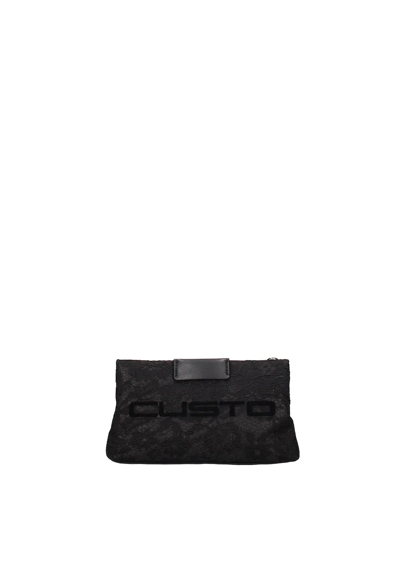 Geanta plic de piele ecologica Velvetia Plus, Negru