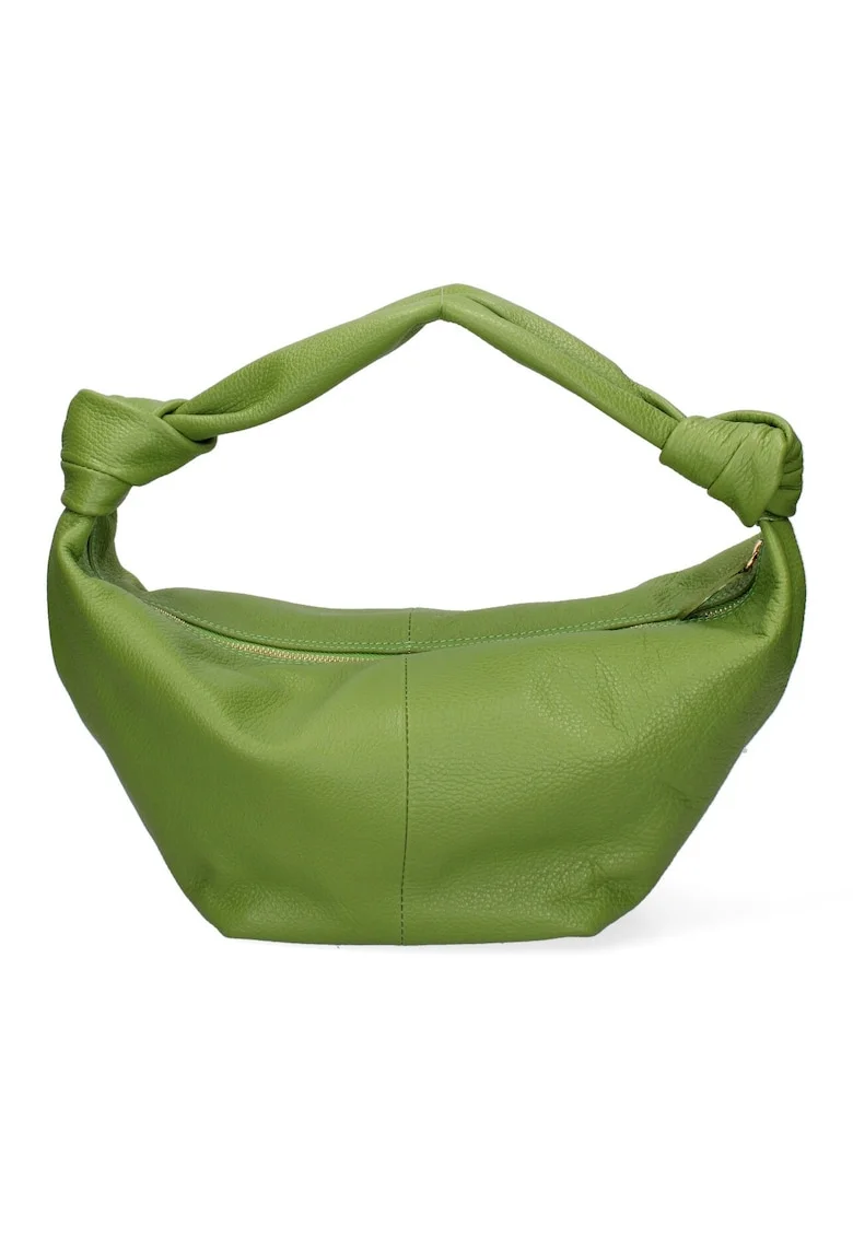Geanta hobo de piele, Verde deschis