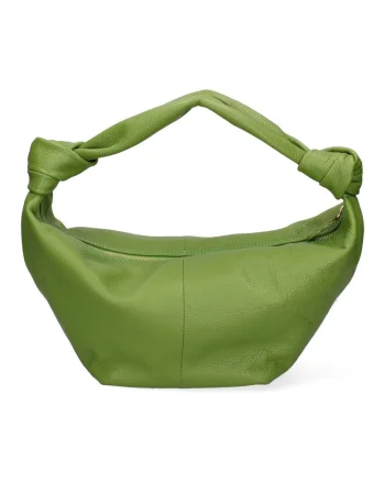 Geanta hobo de piele, Verde deschis