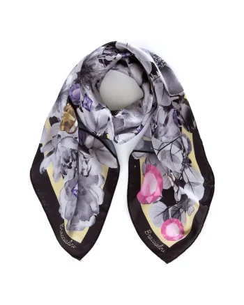 Esarfa cu imprimeu floral, Violet