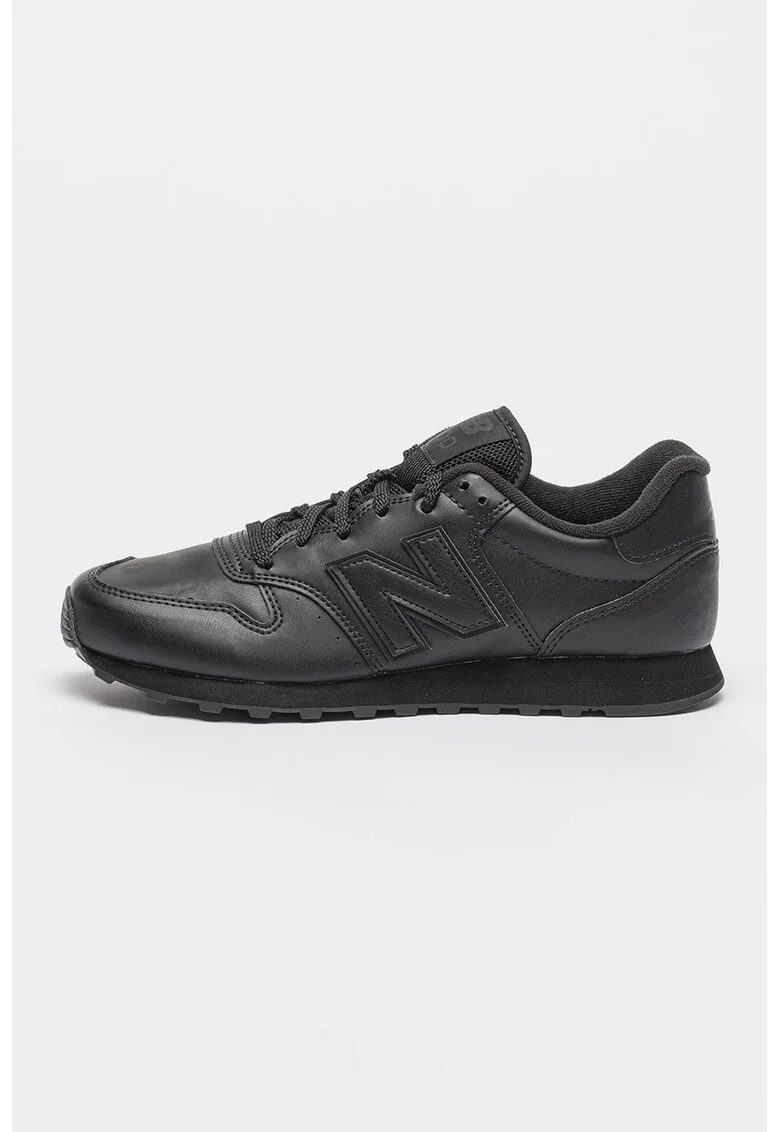 Pantofi sport unisex din piele ecologica 500, Negru
