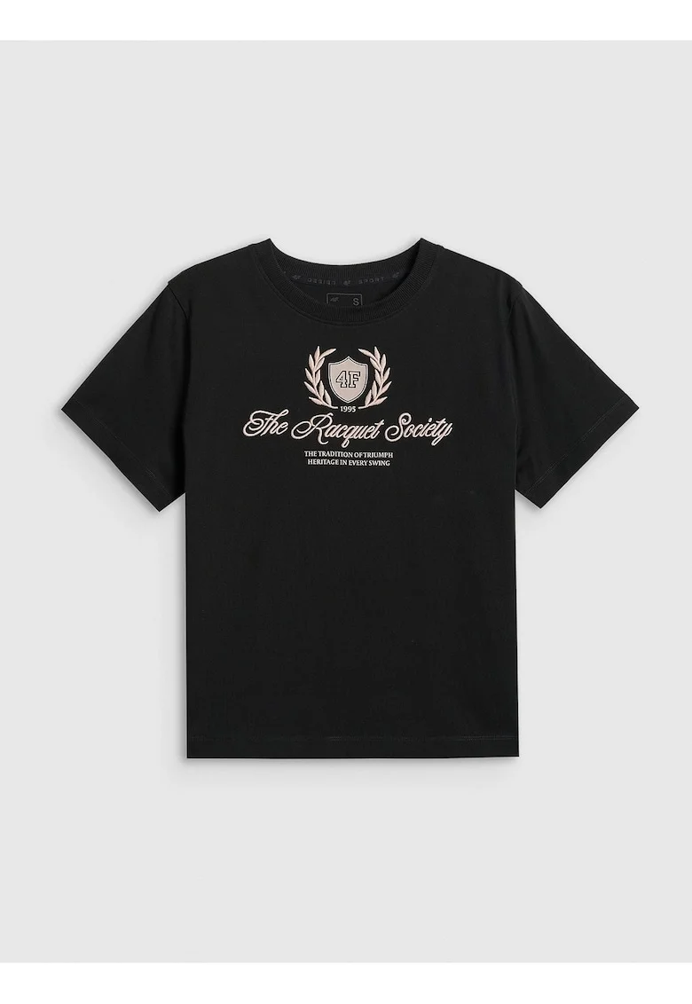 Tricou dama  negru, bumbac - 65487, Negru