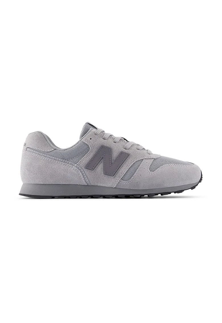 Pantofi sport 373 cu garnituri din piele intoarsa, Gri