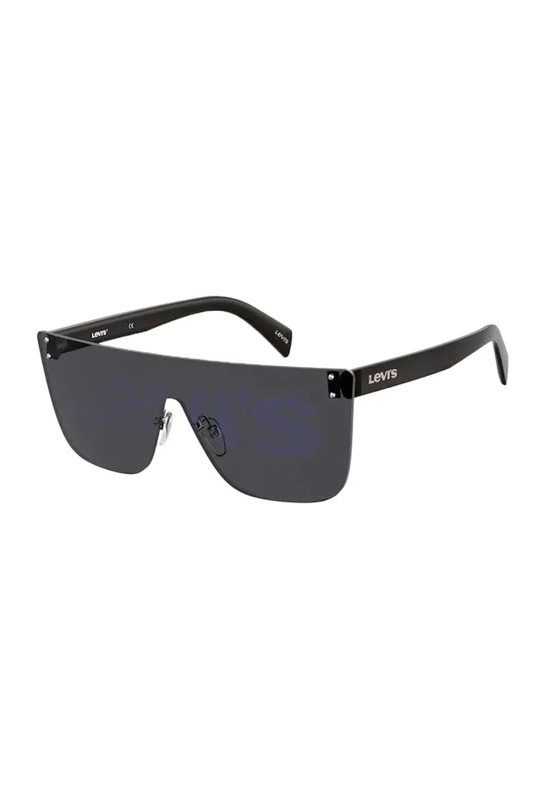 Ochelari de soare cu lentile oglinda Shield, Negru