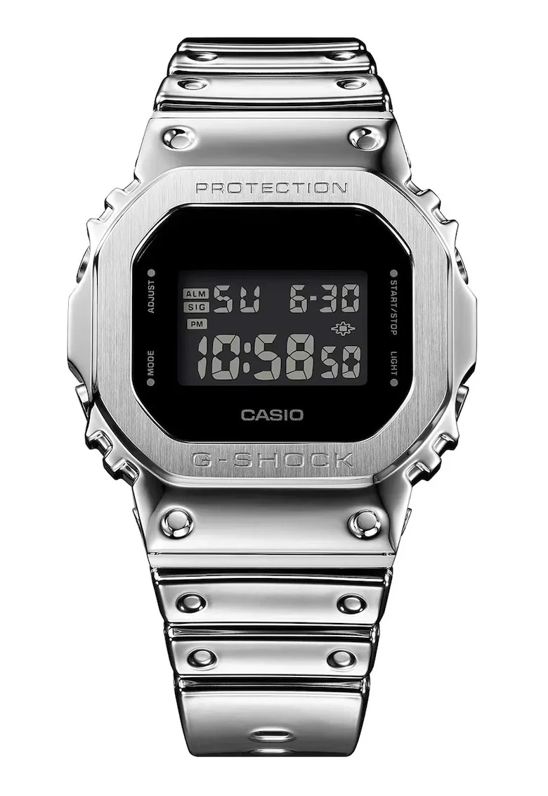 Ceas G-Shock cu curea din rasina, Argintiu