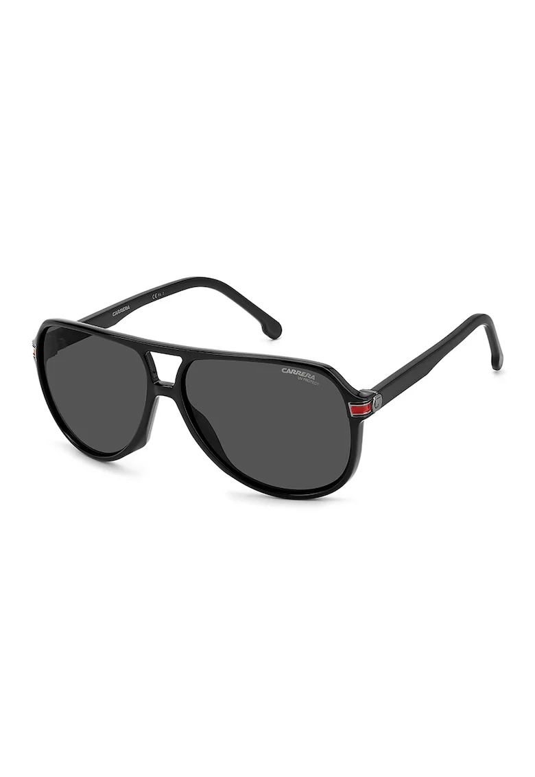 Ochelari de soare aviator unisex, Negru/Gri inchis