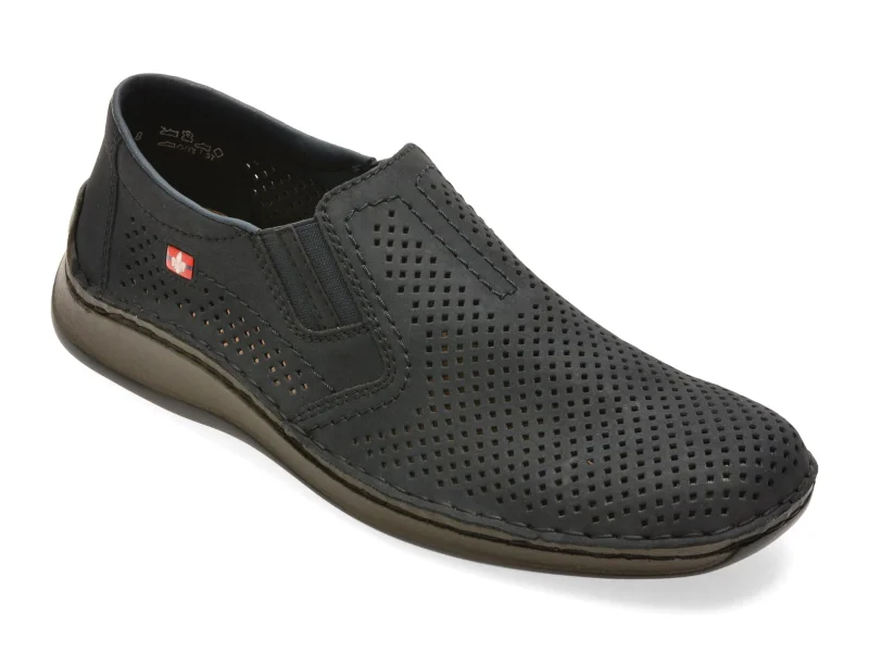 Pantofi RIEKER bleumarin, 5297, din piele naturala