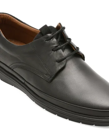 Pantofi BITE THE BULLET negri, RM110, din piele naturala