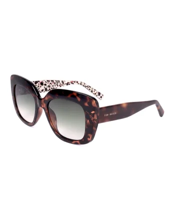 Ochelari de soare butterfly cu model floral, Maro inchis/Maro cognac