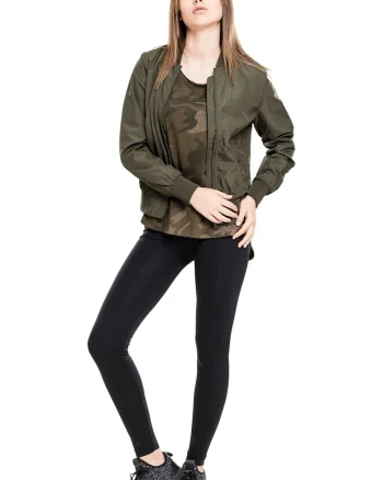 Tricou asimetric cu model camuflaj, Kaki/Kaki inchis