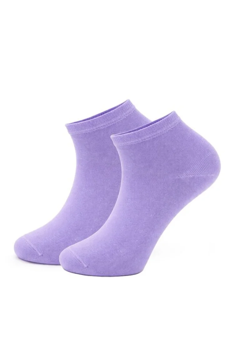 Sosete scurte uni bumbac femei, SDGW55ALB,, Lila