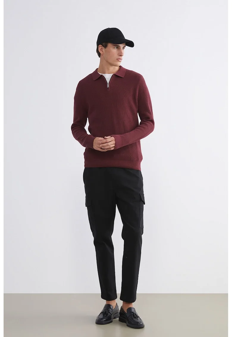 Pantaloni cargo cu snur, Negru