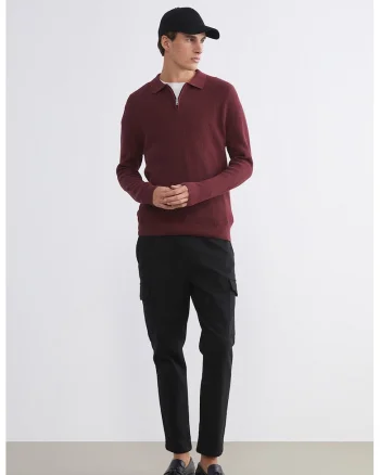 Pantaloni cargo cu snur, Negru