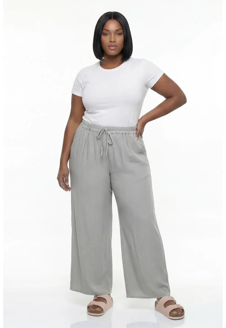 Pantaloni dama M1298,  Verde menta, Viscoza